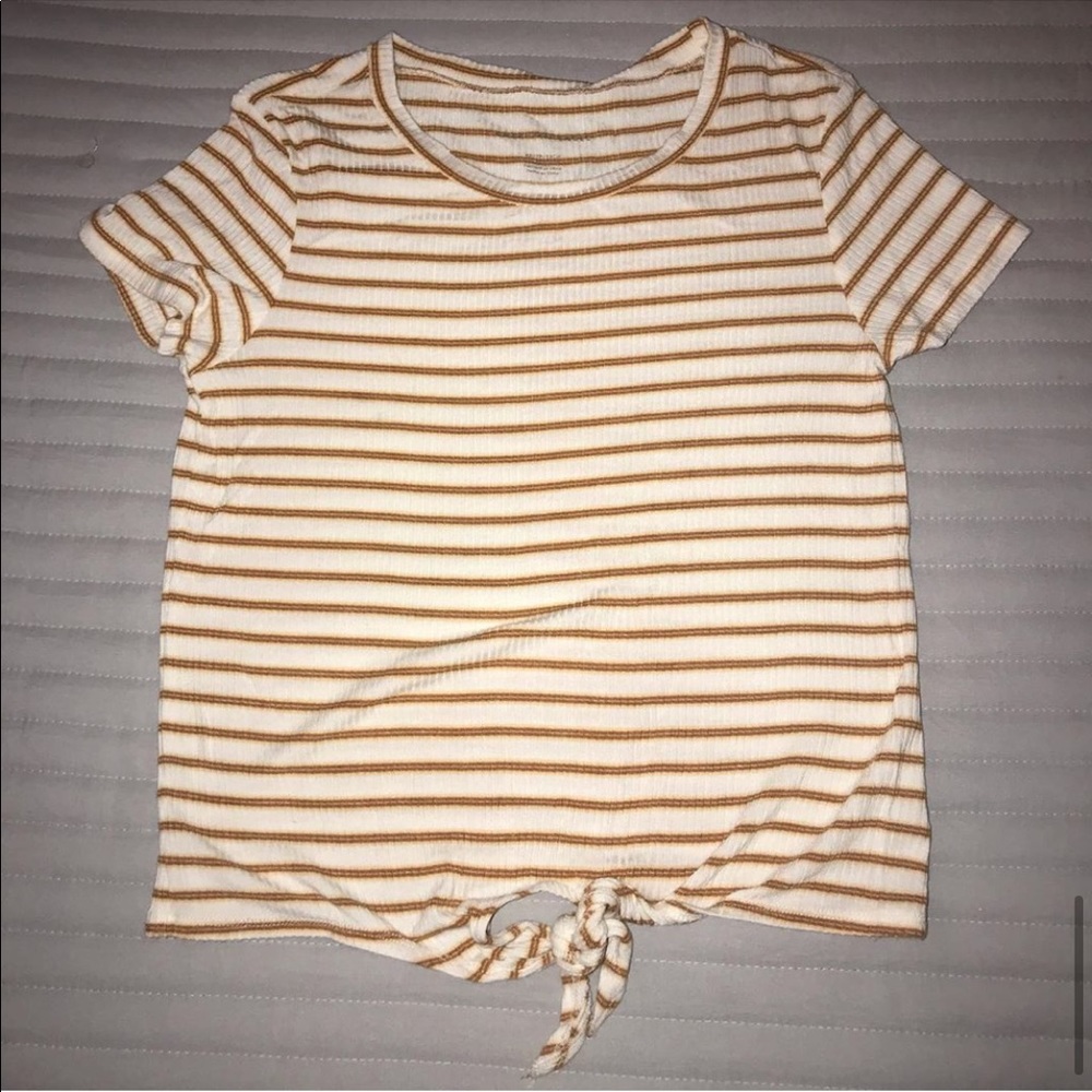 Striped American Eagle Shirt With Tie